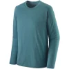 PATAGONIA M’S L/S CAP COOL TRAIL SHIRT ABALONE BLUE 22 pas cher en vente 5