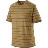 à prix d'occasion PATAGONIA M’S CAP COOL TRAIL SHIRT FURROW STRIPE MORAY KHAKI 22 5