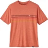 PATAGONIA M’S CAP COOL DAILY GRAPHIC SHIRT LINE LOGO RIDGE STRIPE: QUARTZ CORAL 23 excellent qulity 11