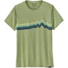 en ligne PATAGONIA W’S CAP COOL DAILY GRAPHIC SHIRT RIDGE RISE STRIPE: SALVIA GREEN X-DYE 23 10