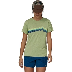 en ligne PATAGONIA W’S CAP COOL DAILY GRAPHIC SHIRT RIDGE RISE STRIPE: SALVIA GREEN X-DYE 23 10